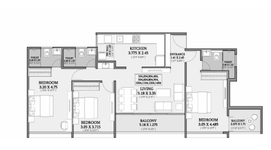 Latitude-The-sequel-3BHK-1133sqft-Unit-Plan